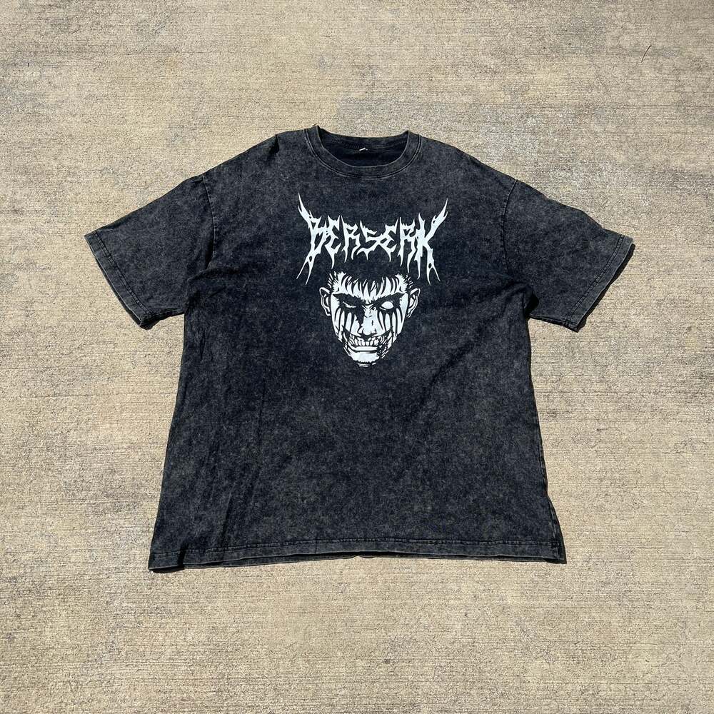 Japanese Brand Berserk Print Top Tees